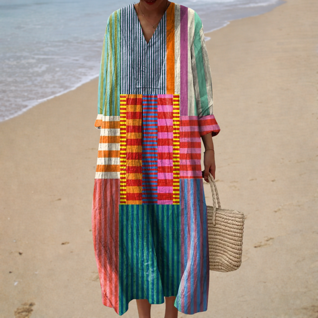 Frida | Colourblock Artistic Dress